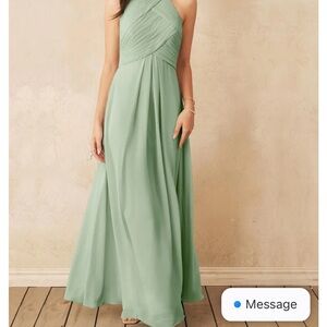 Light sage bridesmaid dress